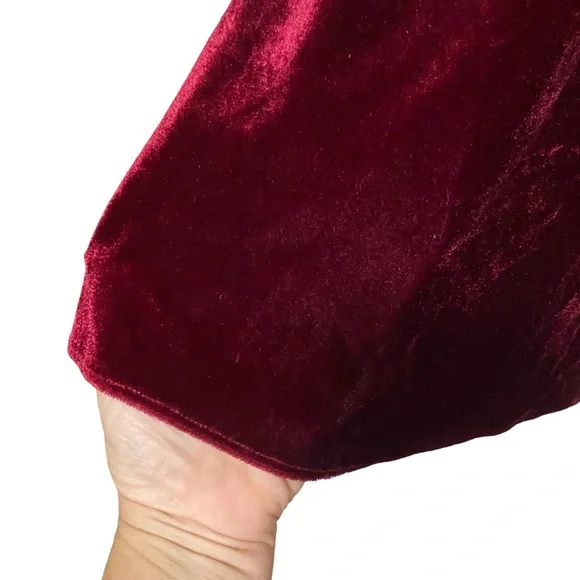 Vintage Red Crushed Velvet Bonnie Jean Dress